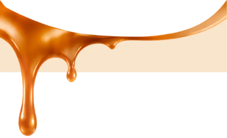 キャラメルが流れる様子